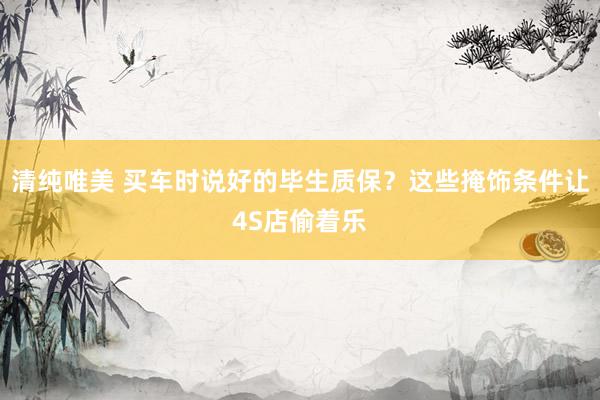 清纯唯美 买车时说好的毕生质保？这些掩饰条件让4S店偷着乐