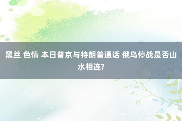 黑丝 色情 本日普京与特朗普通话 俄乌停战是否山水相连?