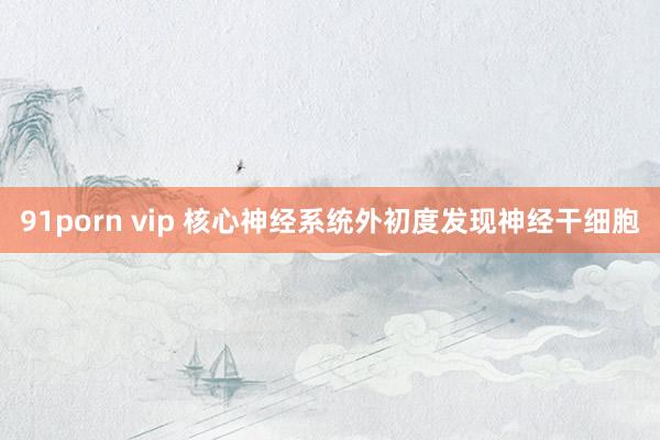 91porn vip 核心神经系统外初度发现神经干细胞